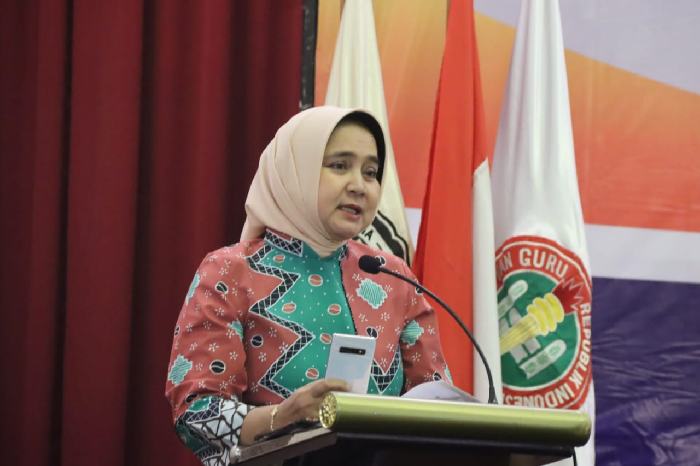 Bunda PAUD Provinsi Lampung Buka Konferensi Kerja Provinsi Ikatan Guru Taman Kanak-Kanak Indonesia