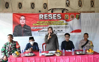 Kostiana, SE.,MH menggelar Reses Bersama Warga Masyarakat Kelurahan Sukamenanti