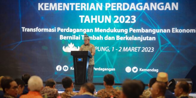 Gubernur Arinal Dampingi Mendag Zulhas Menutup Rakernas Kementerian Perdagangan RI