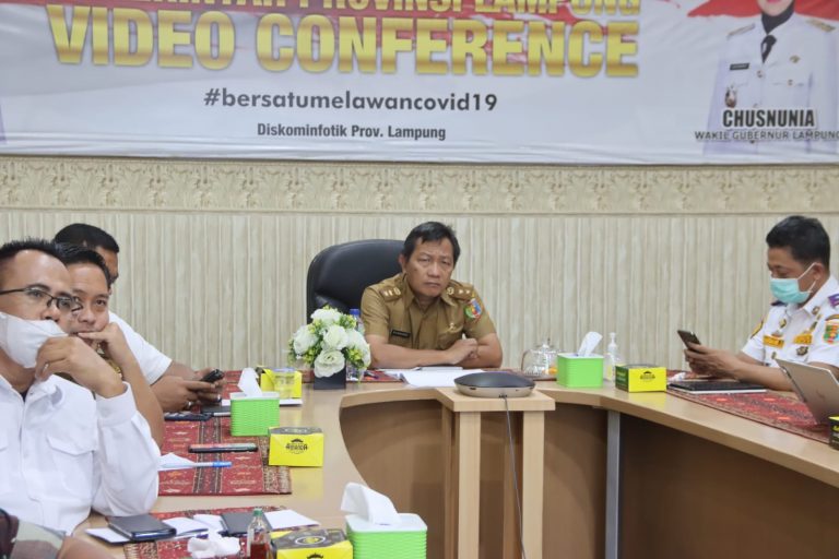 Pemprov Lampung Mengikuti Rapat Koordinasi Pengendalian Inflasi Daerah Bersama Mendagri.