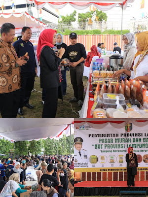 Pemprov Lampung Gelar Bazar UKM Dan Pasar Murah Di Lapangan Korpri