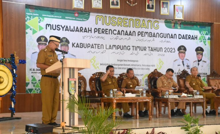 Bupati Buka Acara Musrenbang Pembangunan Pemerintah Daerah Lampung Timur