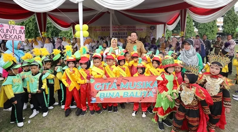 Pemprov Lampung Gelar Parade Drumband, Penguatan Transisi dari PAUD ke SD