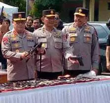 HUT Ke 8 TEKAB 308 Polda Lampung Musnahkan 566 Senjata Sempi Rakitan Dan 295 Ratusan Amunisi.