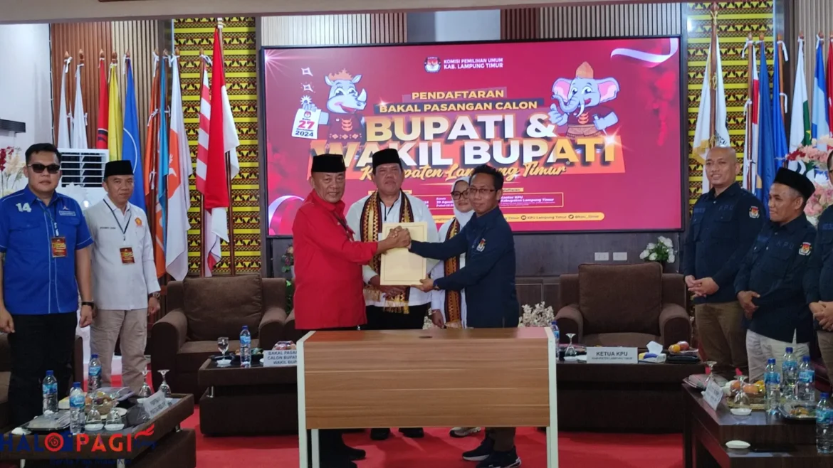 Ela-Azwar Hadi Bakal Paslon Secara Resmi Mendaftarkan Diri ke KPU Lamtim