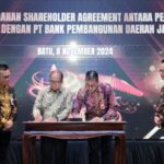 Perkuat Modal, Pj. Gubernur Samsudin Tandatangani SHA antara PT. Bank Lampung dan Bank Jatim