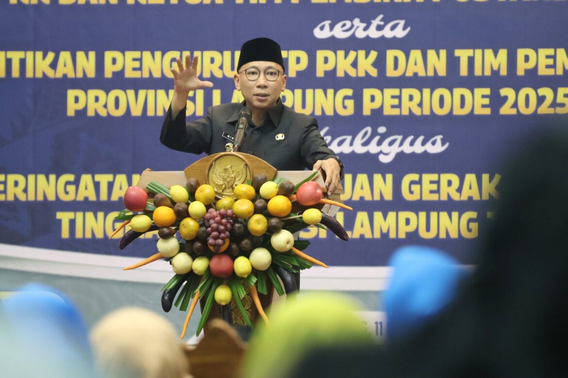 Gubernur Lampung Kukuhkan dan Lantik Pengurus TP PKK dan Tim Pembina Posyandu Provinsi Lampung Periode 2025-2030